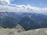 Blick nach Südwesten zum <b>Großer Solstein</b>  (Bildmitte links der Denke) (Foto gespeichert zu <a href=/gipfel/hoher-gleirsch-11536/>Hoher Gleirsch</a>),#