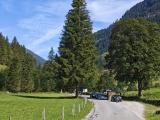 Mautstelle mit dem letzten kostenlosem Parkplatz  (Foto gespeichert zu Ausgangspunkt Parkplatz Bärnriesen Russenmauer),#