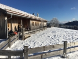 Sonnenterrasse (Gekühlte Getränke gibts im Kühlschrank im Aufenthaltsraum für Wanderer.) (Foto gespeichert zu Ausgangspunkt Schwarzenbergalm),#