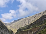 Aufstieg zur Grohmannhütte (links), oben Bildmitte: Teplitzerhütte,#