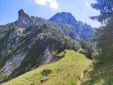 Im Sattel zwischen <a href=/gipfel/spitzstein-906/>Spitzstein</a> und <b>Brandelberg </b>  (Foto gespeichert zu <a href=/wanderweg/brandelberg-brandelberg-alm-10135/>Weg</a>),#