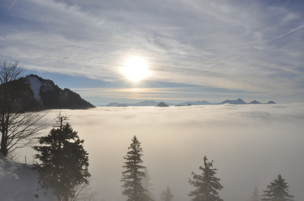 Wanderung Hochries: Aufstieg im Herbst
