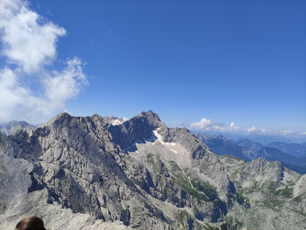 Klettersteig Alpspitze von Garmisch: Klettersteig Alpspitze von Garmisch: Blick zur Zugspitze (Alpspitze)