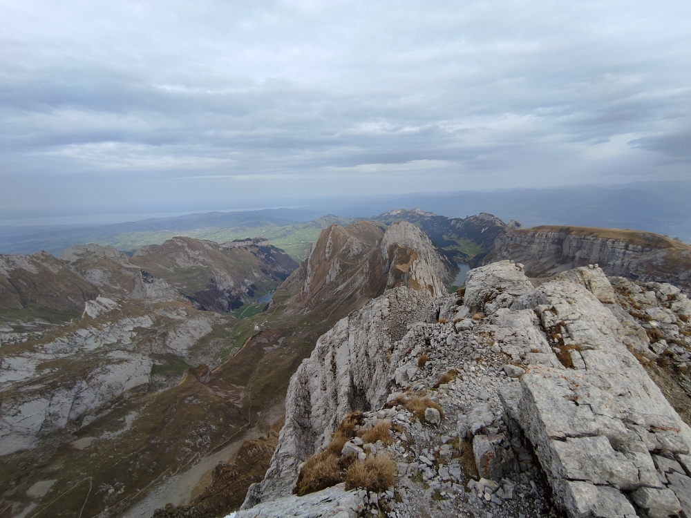 Wanderung Säntis mit Öhrli und Altmann: Wanderung Säntis mit Öhrli und Altmann: Blick zum Fählensee (Altmann)