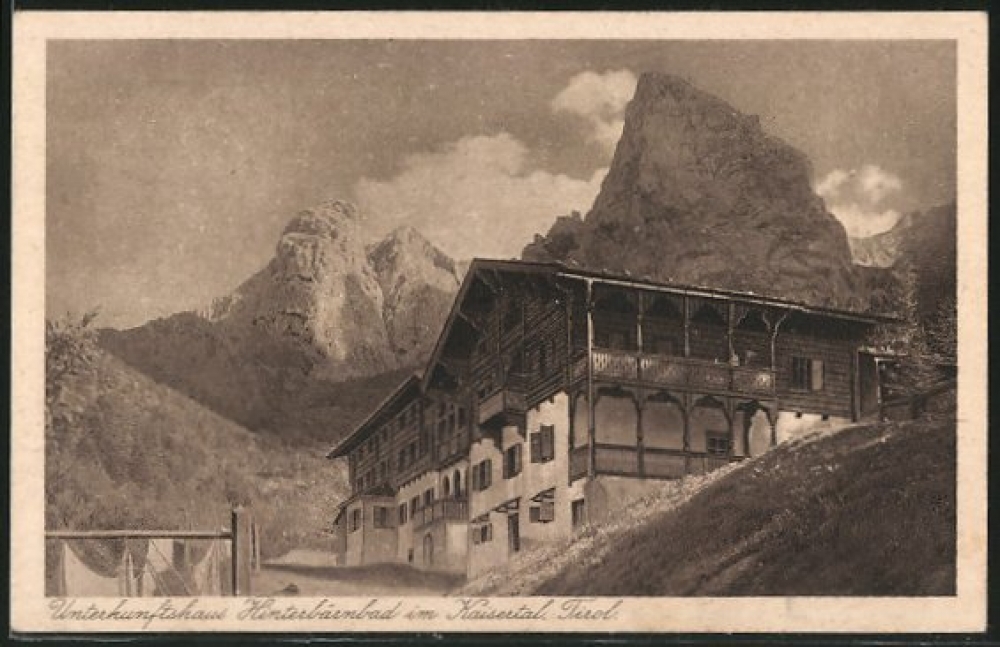 Klettersteig Hackenköpfe und Sonneck: Klettersteig Hackenköpfe und Sonneck: Unterkunftshaus Hinterbärenbad im Kaisertal Tirol (Anton-Karg-Haus)