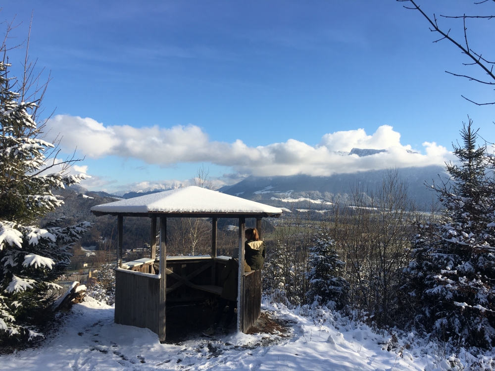 Wanderung Wildbarren von Niederaudorf: Wanderung Wildbarren von Niederaudorf: Pavillon mit Kaiserblick (Aussichtspunkt Pavillon)