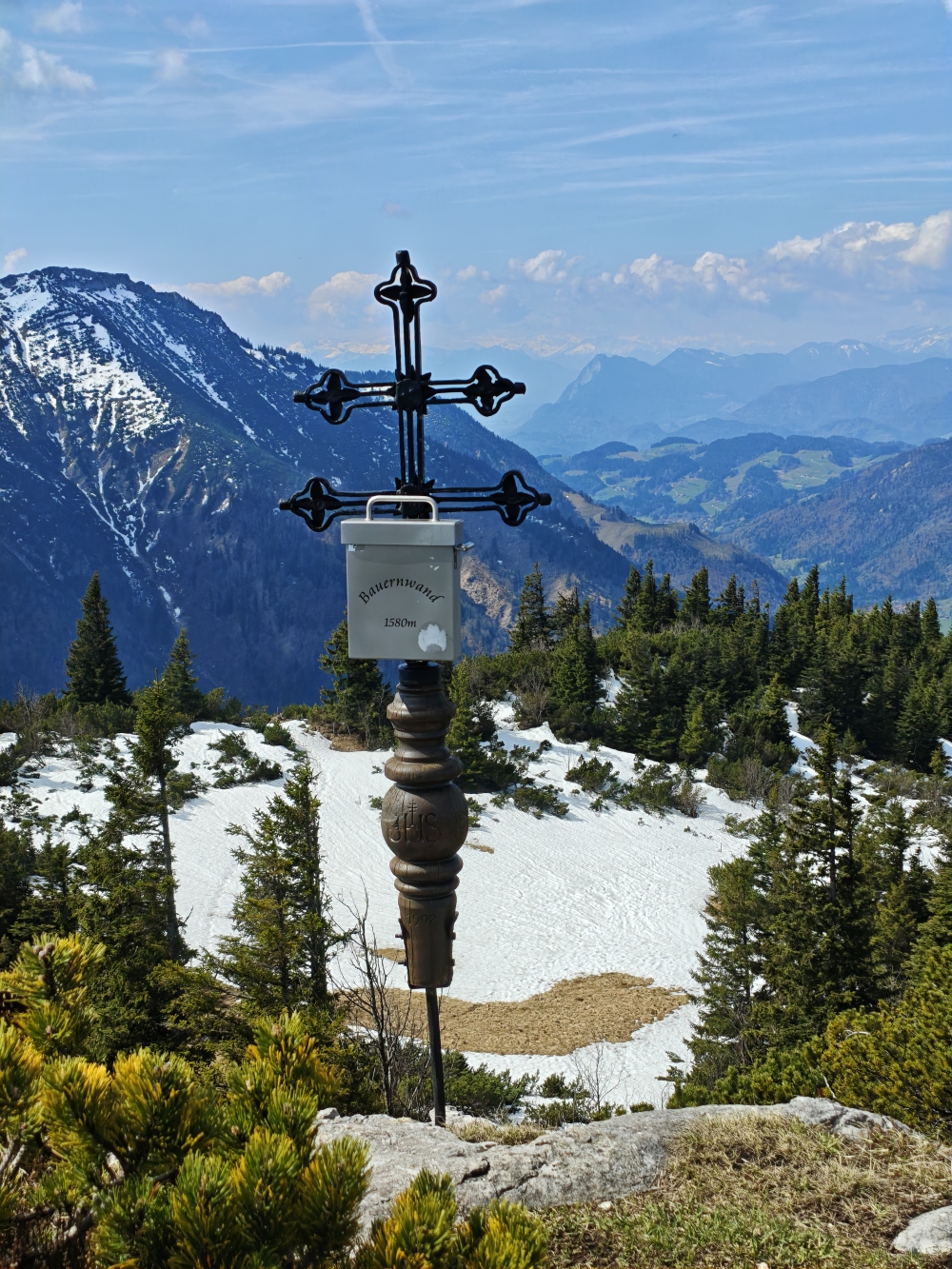 Wanderung Scheibenwand: Wanderung Scheibenwand: Gipfelkreuz (Bauernwand)