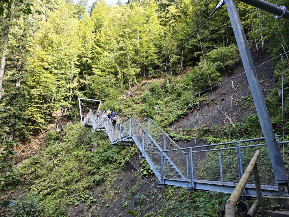 Partnachklamm -> Berggasthof Eckbauer: Hängetreppe