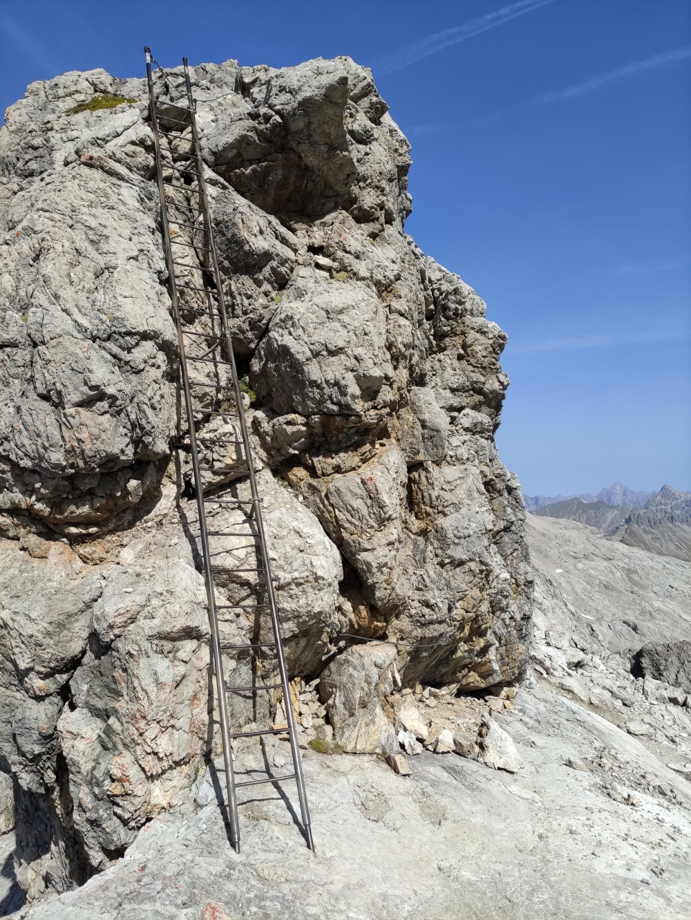 Wanderung Heilbronner Weg: Die Leiter zum Steinschartenkopf