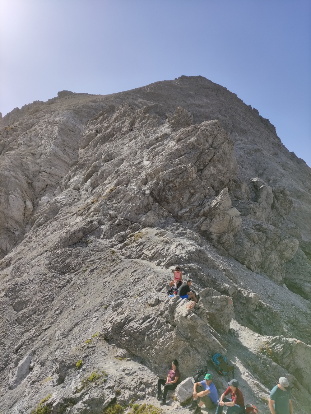 Wanderung Heilbronner Weg: Abstieg vom Steinschartenkopf in die Socktalscharte