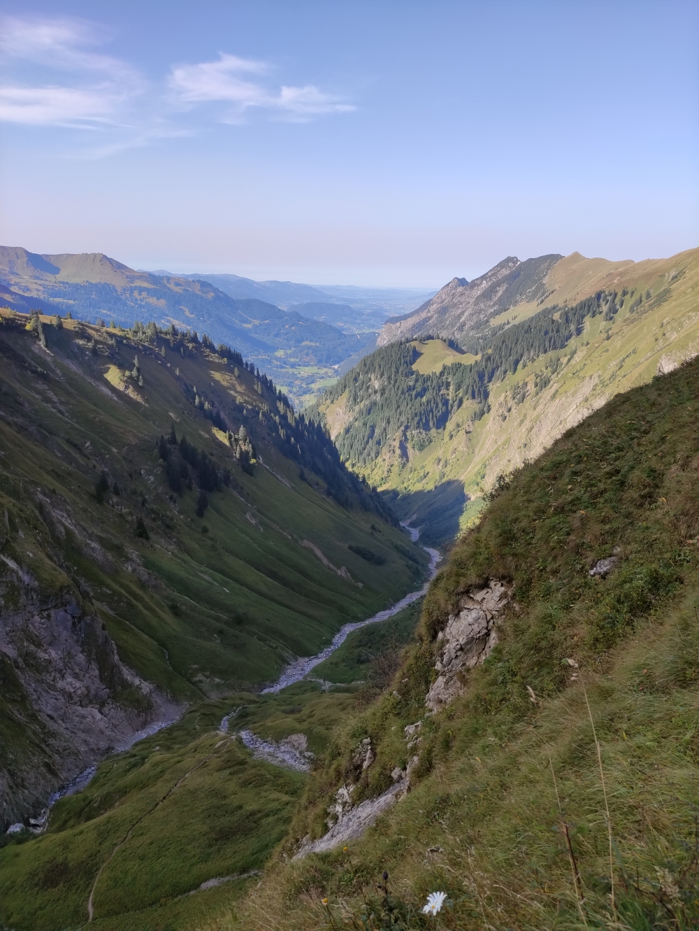 Wanderung Heilbronner Weg: Abstieg durch das Tal des Bacherlochbachs