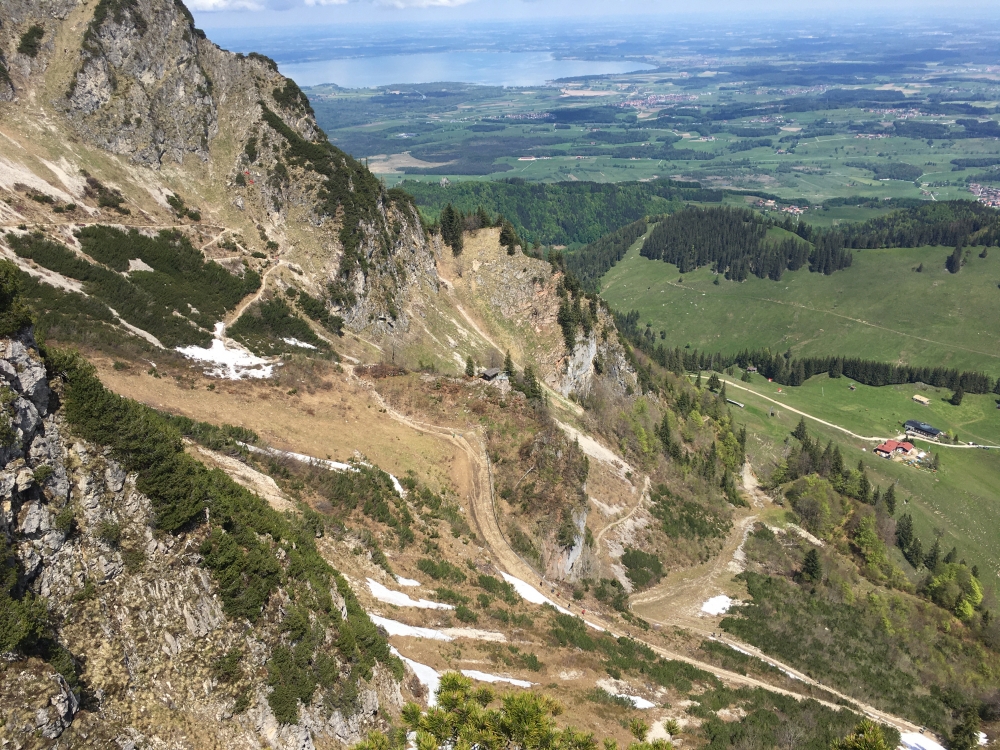 Wanderung Hochfelln von Steinbergalm: Wanderung Hochfelln von Steinbergalm: Der Aufstieg unter der Gondel