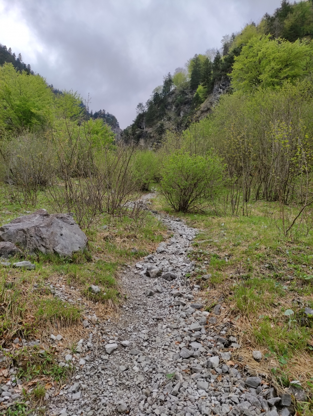 Wanderung Bruggerdenkmal: Nach der Klamm wieder ein normaler Weg