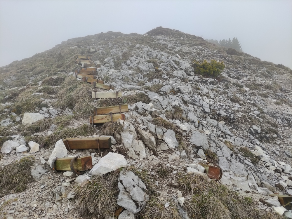 Wanderung Bruggerdenkmal: Stufen