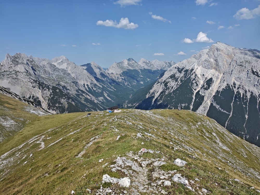 Wanderung Brunnsteinspitze: Abstieg Richtung Tiroler Hütte 