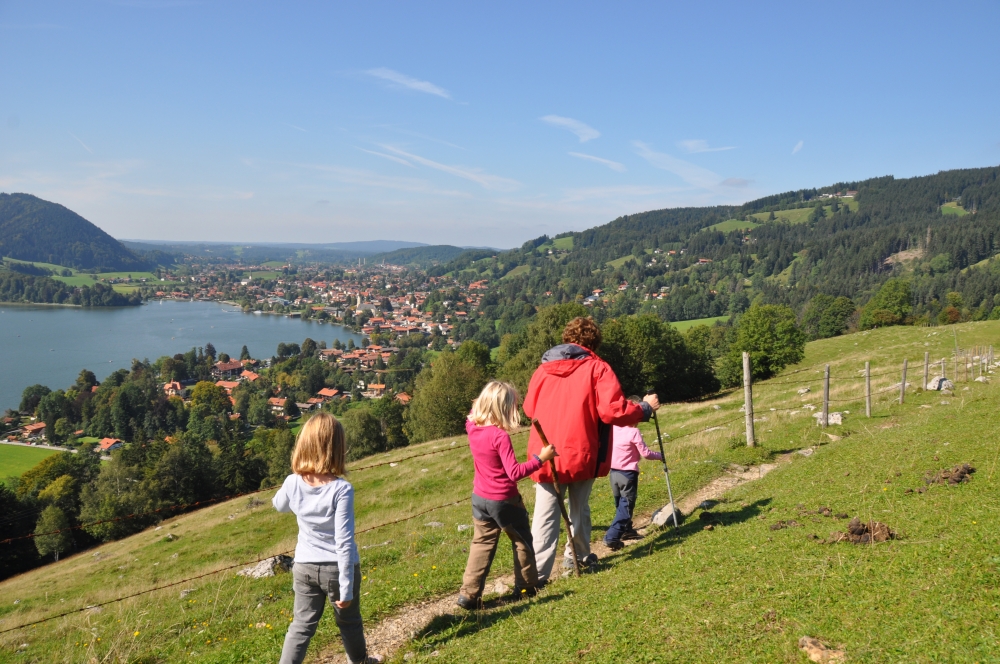 Wanderung Ruine Hohenwaldeck: Weg mit Schlierseeblick