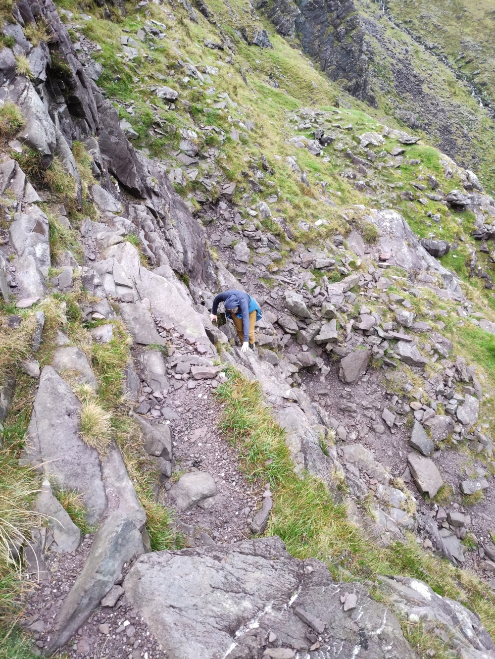 Wanderung Carrauntoohil: Die obere Kletterstelle