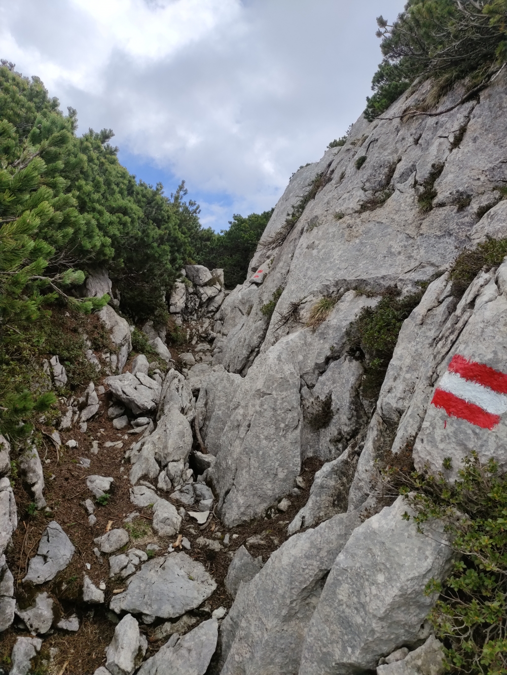 Wanderung Hochleckenhaus zur Christophorushütte: Typischer Weg auf der Überschreitung