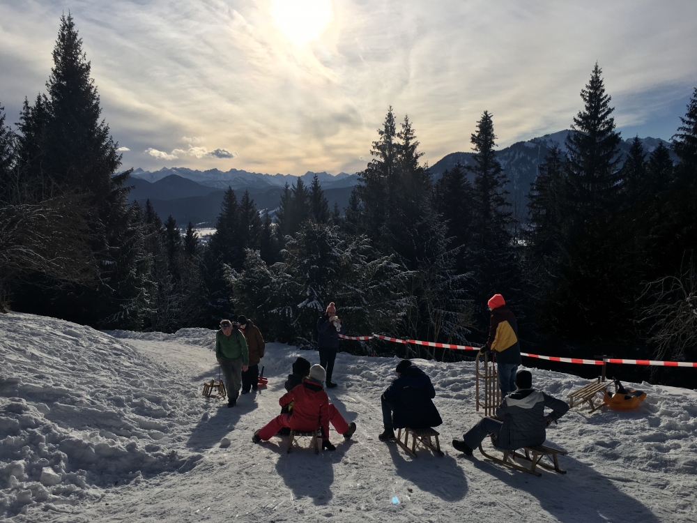 Rodeln Denkalm: Rodelabfahrt