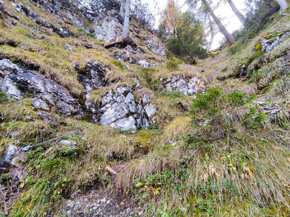 Wanderung Dristenkopf: Seilsicherung