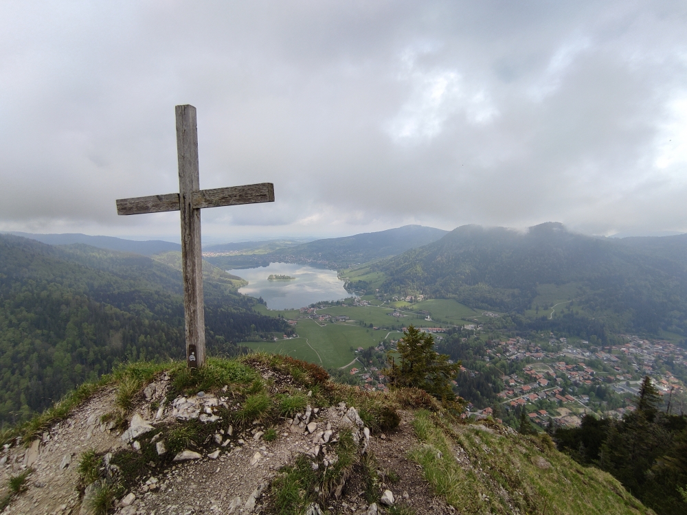 Wanderung In den Brecherspitzkessel: Wanderung In den Brecherspitzkessel: Gipfelkreuz (Dürnbachwand)