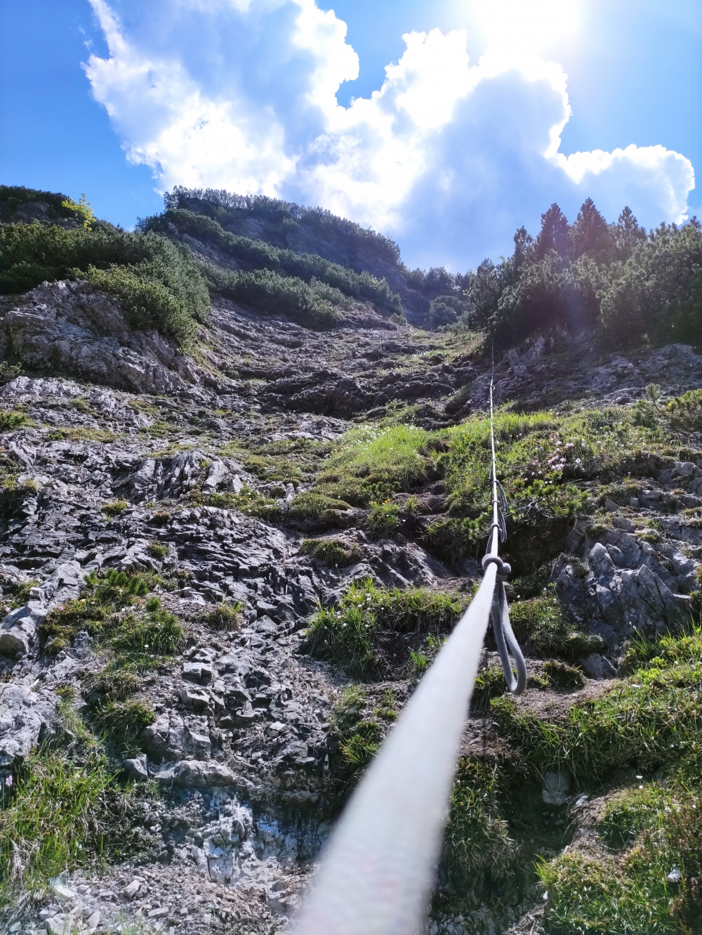Wanderung Dürrnbachhornrunde: Unteres Seil