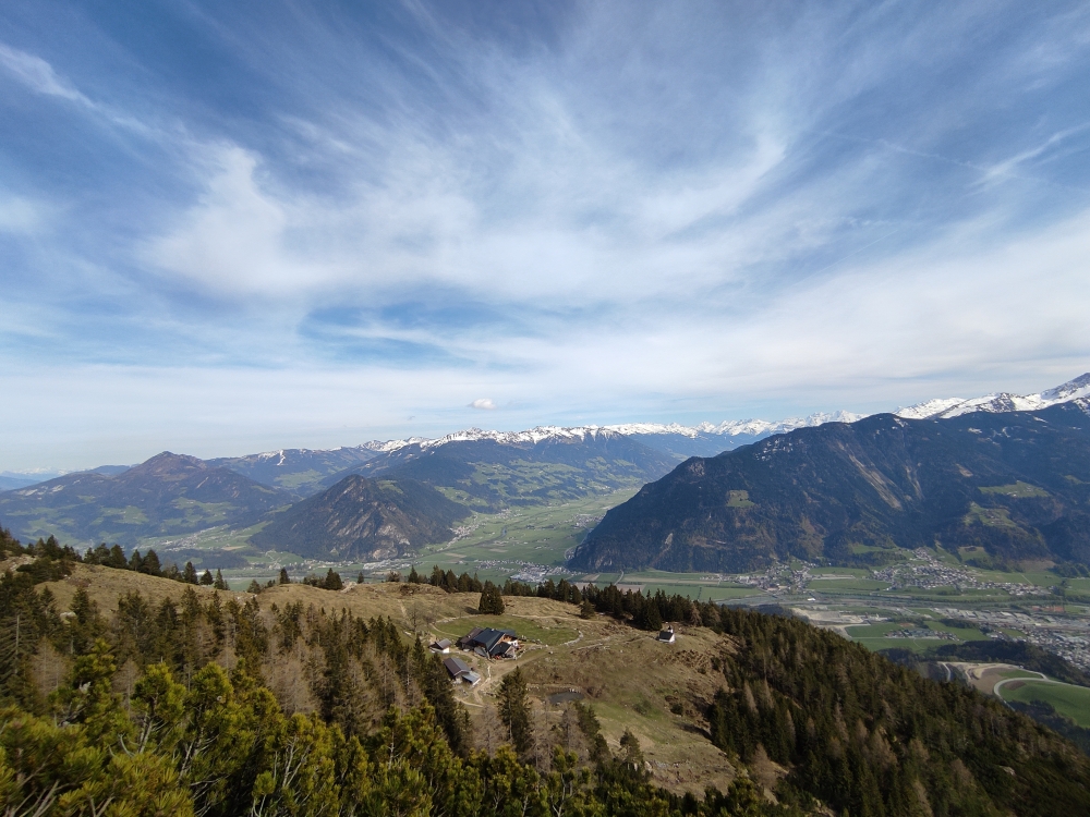 Wanderung Ebner Joch: Blick zurück zur Astenau Alpe