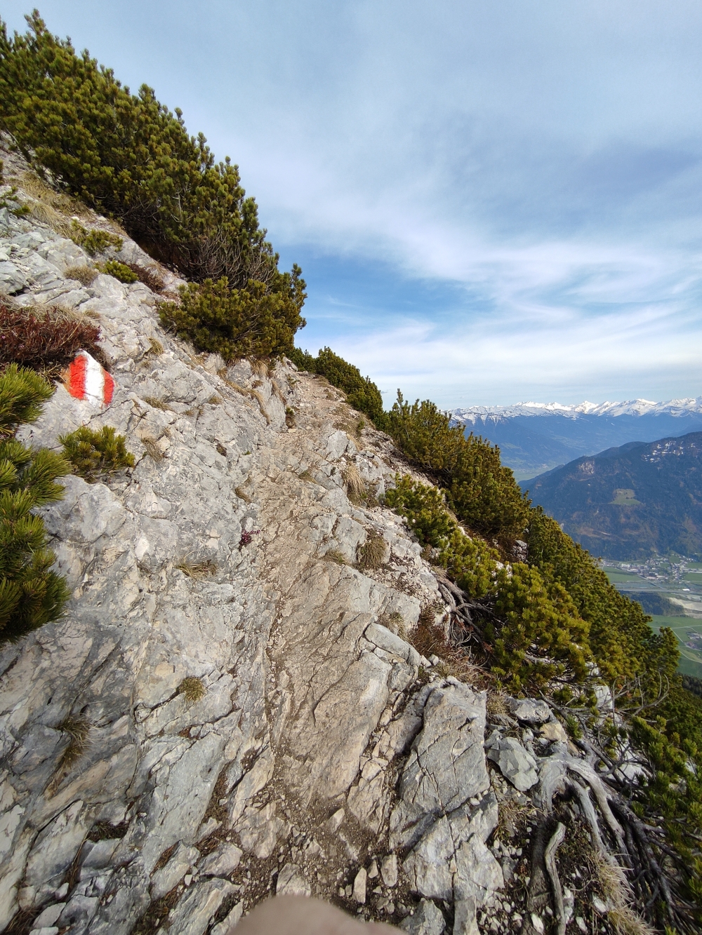 Wanderung Ebner Joch: Schaut ausgesetzter aus als es ist
