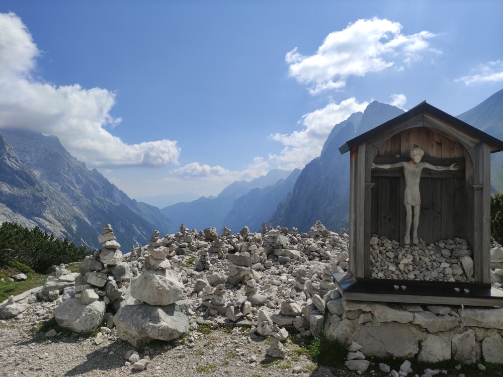 Wanderung Zugspitze über Gatterl: Wanderung Zugspitze über Gatterl: Ausblick (Ehemalige Gatterlhütte)