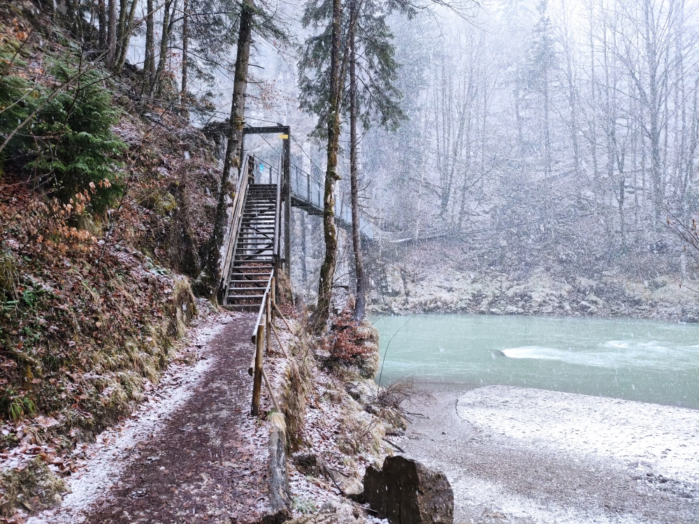 Wanderung Schmugglerweg: Wanderung Schmugglerweg: Hängebrücke Entenlochklamm (Entenlochklammhängebrücke)