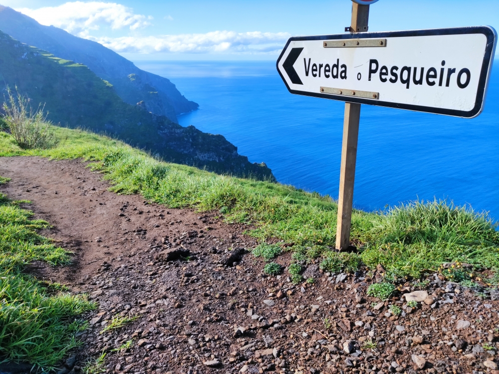 Wanderung Faja Grande Ponta do Pargo: Hier beginnt der östliche Abstieg