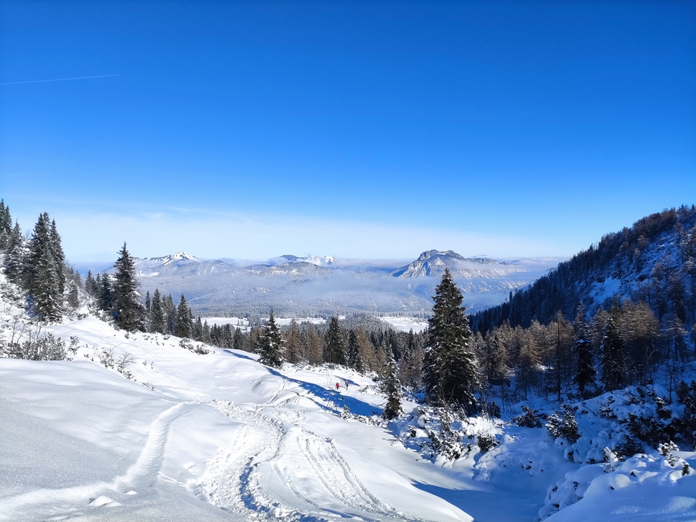 Wanderung Fellhorn: Hochgern, Hochfelln und Hörnle (von links nach rechts)