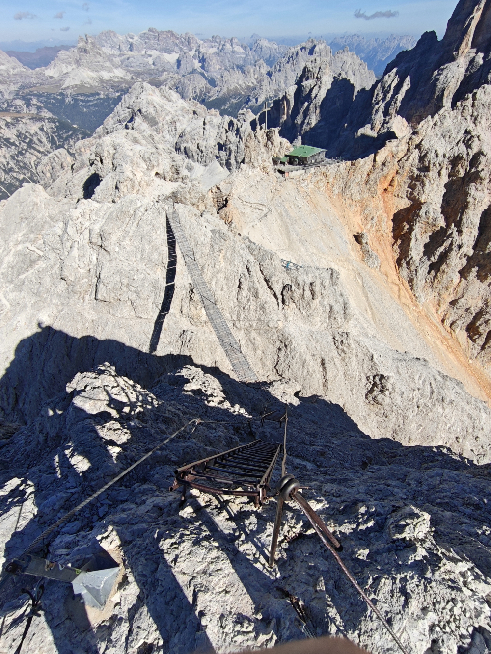 Klettersteig Ivano Dibona: Die Hängebrücke Ponte Cristallo aus dem Film Cliffhanger
