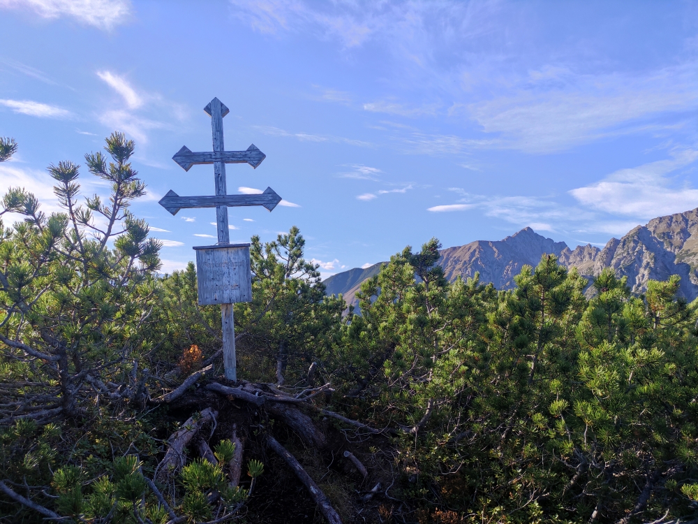 Klettersteig Freiungen Höhenweg: Klettersteig Freiungen Höhenweg: Gipfelkreuz (Garberskopf)