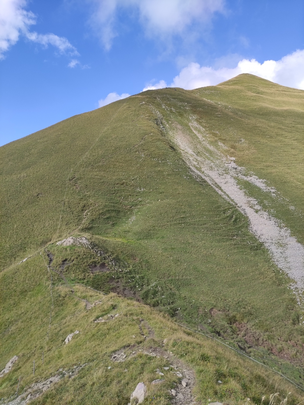Wanderung Bleispitze: Blick auf den Weg zur Bleispitze mit Sättele Joch