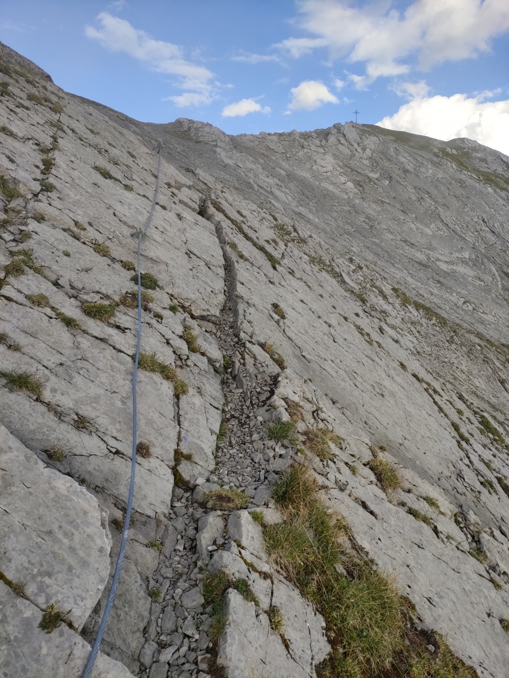Wanderung Gartner Wand: Wieder viel Luft aber auch viel Seil