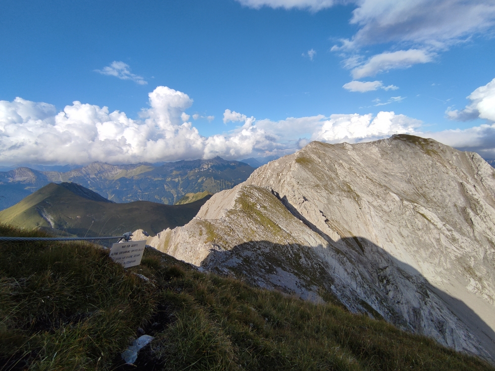 Wanderung Gartner Wand: Blick auf den kompletten Gratabschnitt