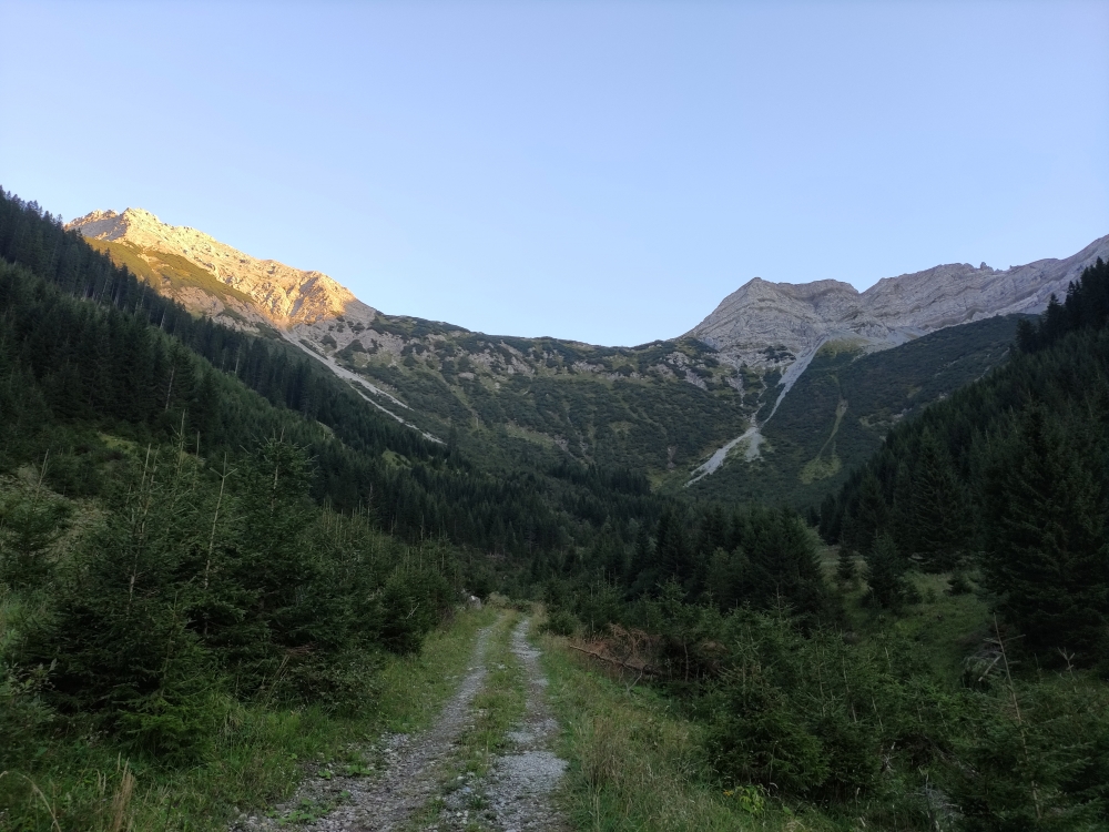 Wanderung Gartner Wand: Blick zum Bichlbächer Joch