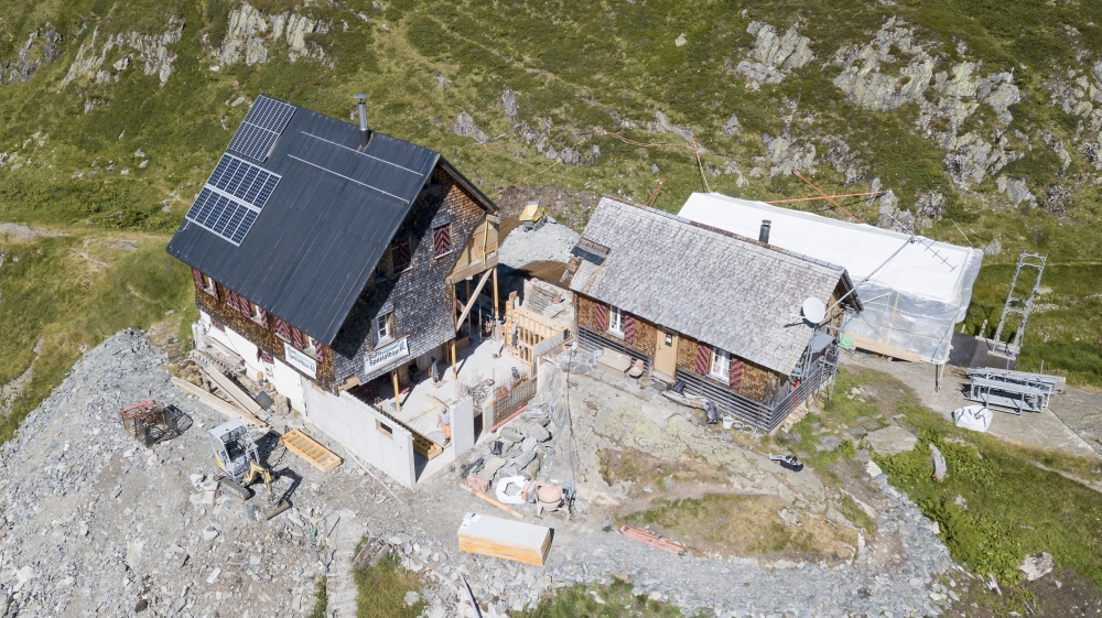 Gaulihütte: Bild von der Baustelle ©RolandJukerFotografie
