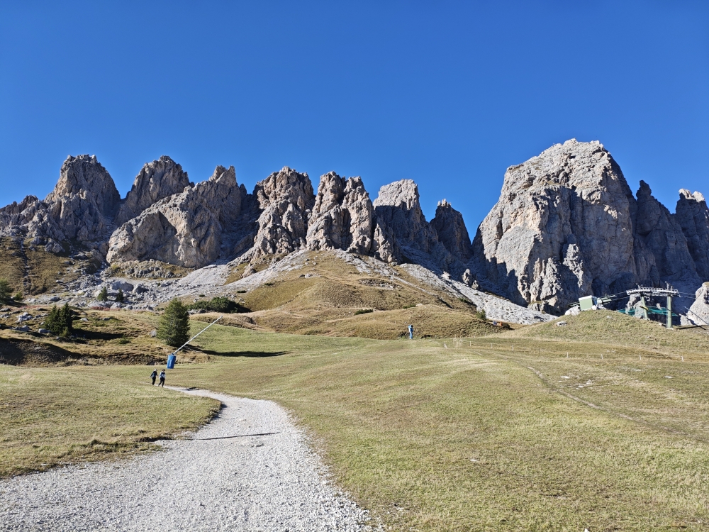 Klettersteig Kleine und Große Cirspitze: Blick zur Kleine Cirspitze (links) und Große Cirspitze (rechts)