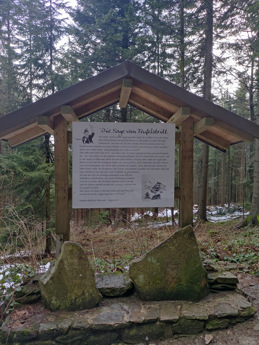 Wanderung Großer Osser: Die Sage vom Teufelstritt