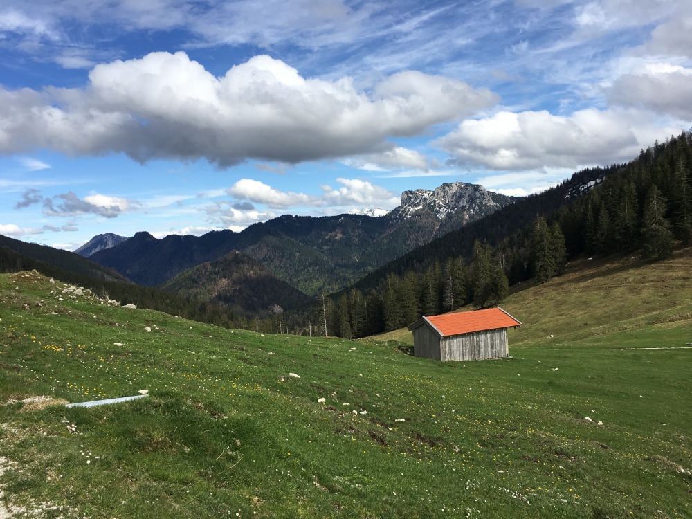 Wanderung Hasenpoint: Blick zur Hörndlwand und Gurnwandkopf