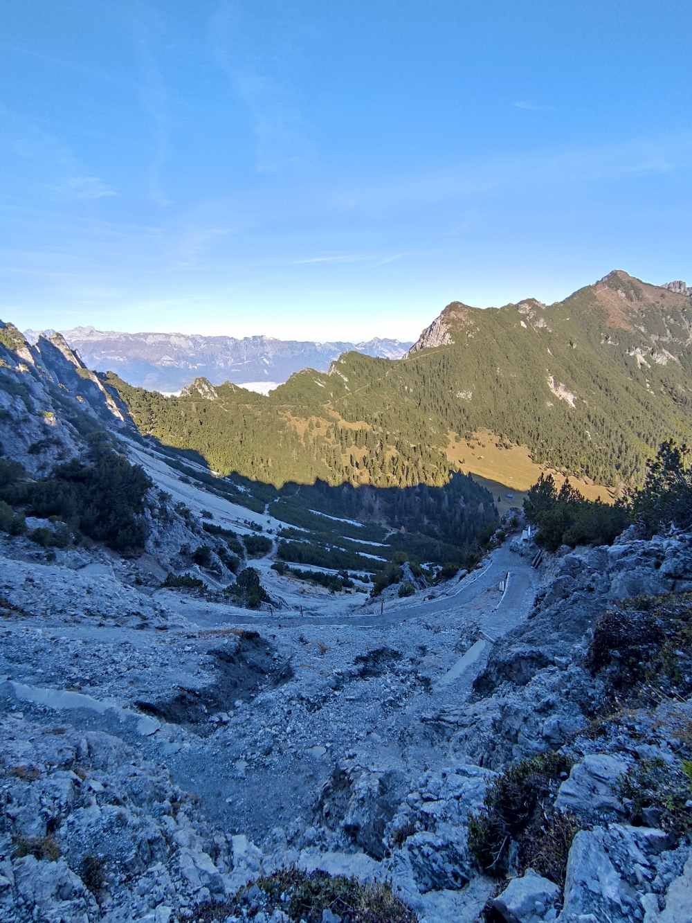 Wanderung Fürstensteig: Aufstieg in den Sattel