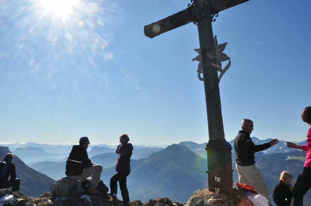 Wanderung Kitzstein: Wanderung Kitzstein: Am Gipfel (Heuberg)
