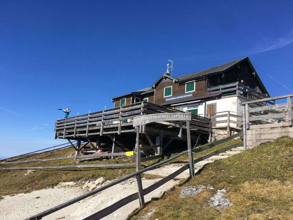 Wanderung Schafberg vom Schwarzensee: Wanderung Schafberg vom Schwarzensee: Schutzhaus zur Himmelspforte (Himmelpfortenhütte)