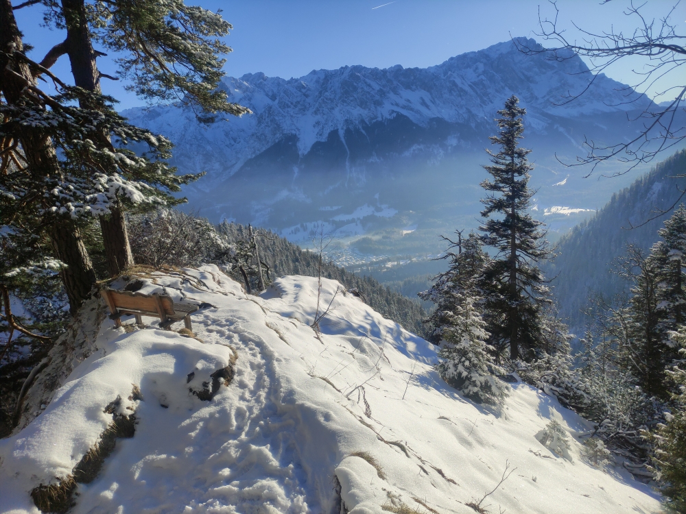 Wanderung Hirschbichel: Aussichtsbank
