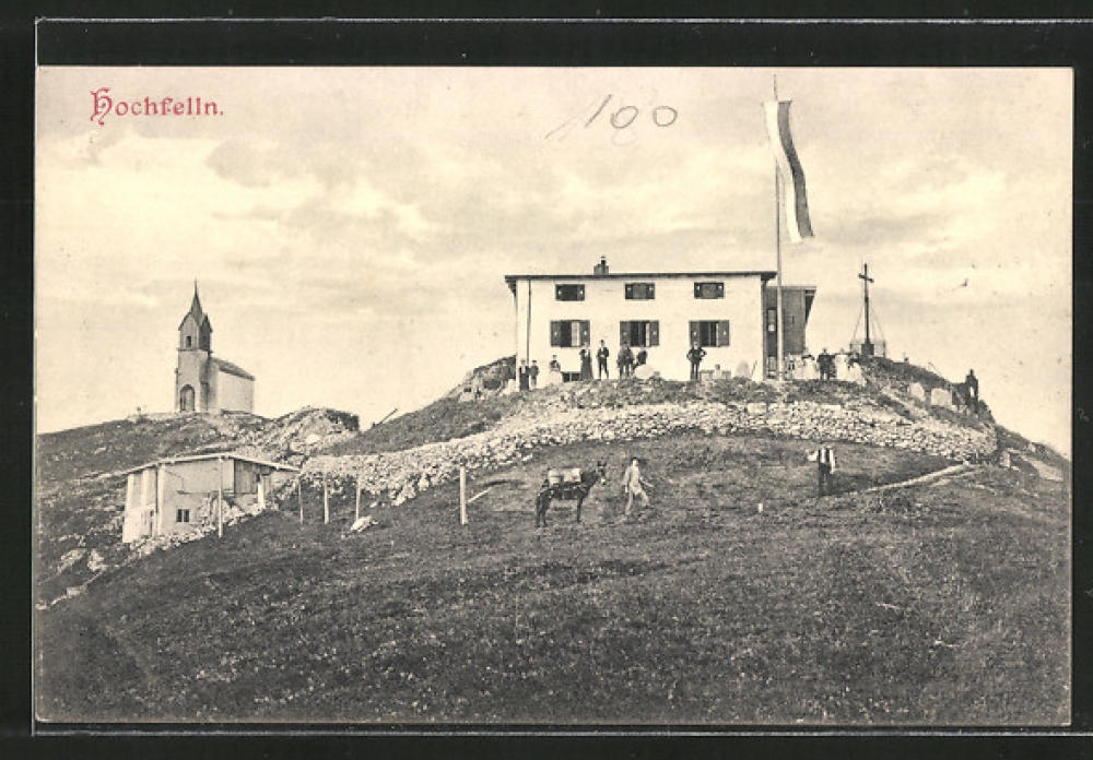 Wanderung Hochfelln von Steinbergalm: Wanderung Hochfelln von Steinbergalm: Hochfellnhaus mit Kapelle