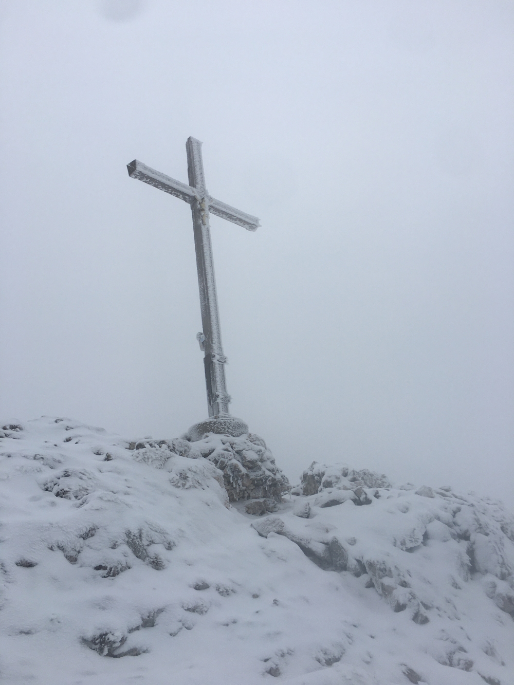 Wanderung Hochplatte: Wanderung Hochplatte: Gipfelkreuz Hochplatte