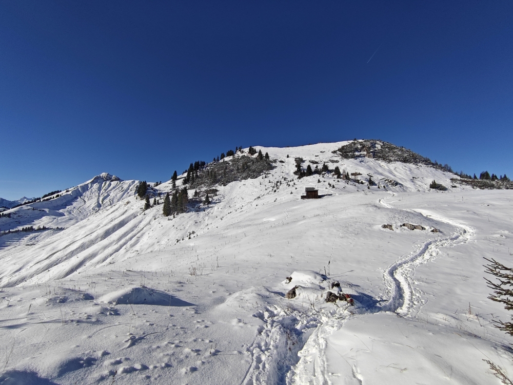 Wanderung Hochplatte: Blick und Aufstieg zur Hochplatte