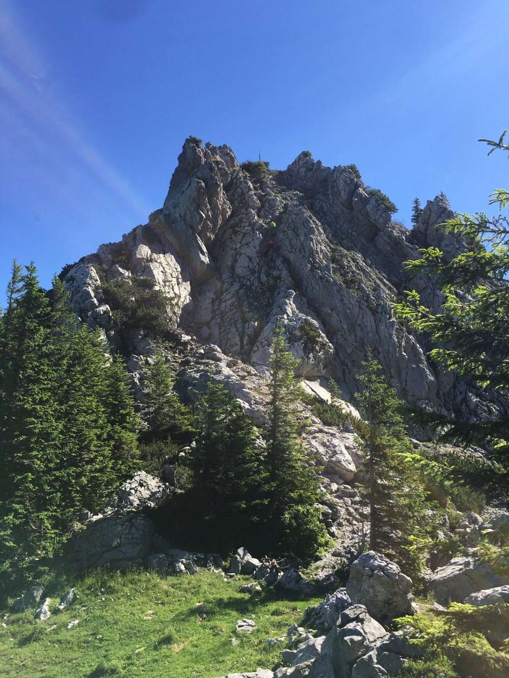 Wanderung Hochsalwand über Lechnerkopf: Kurze Klettereinlage